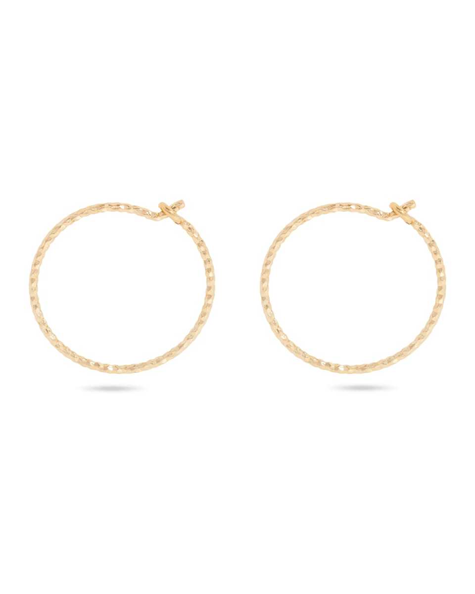 Gold Sparkle Hoop Earrings